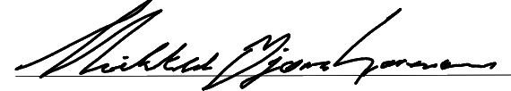 Mikkel Bjørn - Underskrift